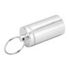 Aluminum Alloy Medicine Container Keychain Pill Holder for Outdoor Camping Hiking Silver