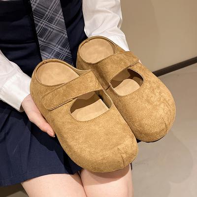 Mode Plateau Baotou Halbschuhe Damen 2525 Neu Frühling und Herbst Vielseitig Auswärts Tragen Erhöhte Slipper