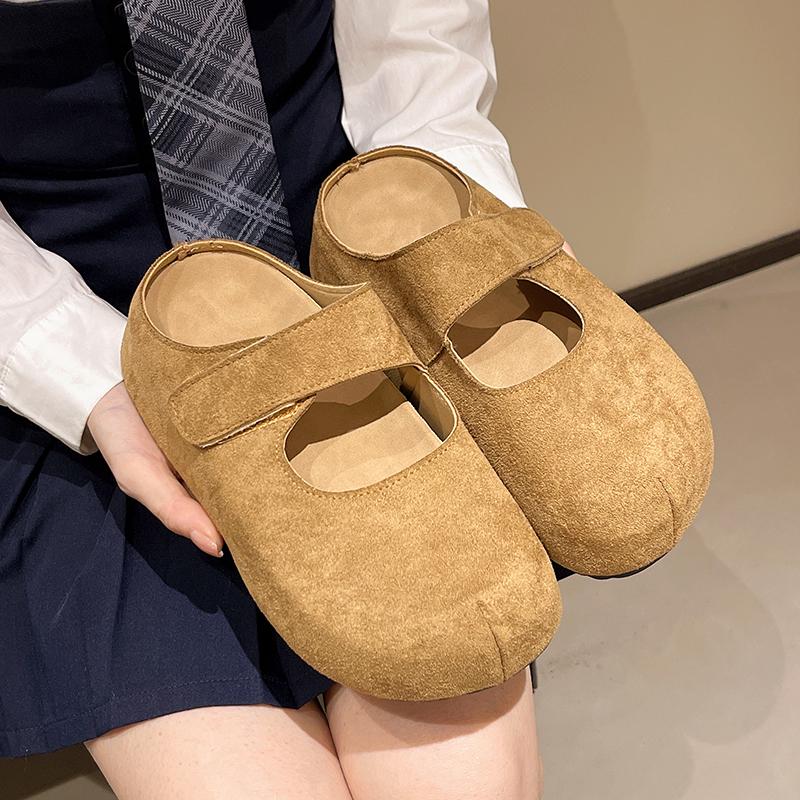 Fashion Platform Baotou Semi-slippers Women's 2525 New Spring and Autumn Versatile Outward Wear Heightened Slip-on Slippers