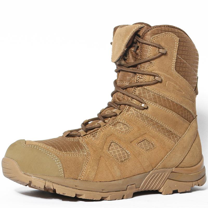 Outdoor Combat Boots High Top Hiking Men s Black Field 43 песочный