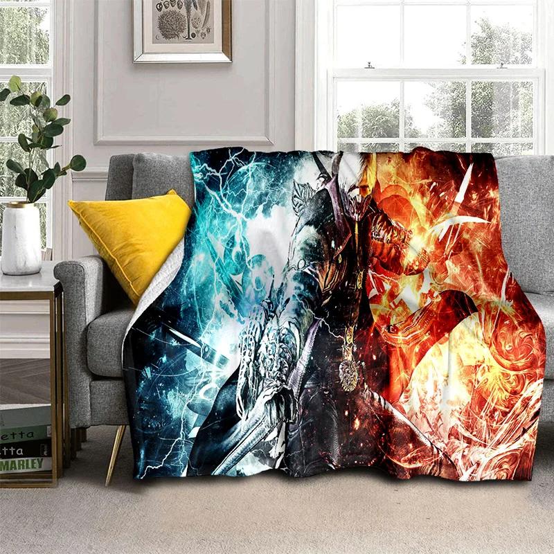 3D DMC Game D-Devil May Cry Gamer Blanket,Soft Throw Blanket for Home Bedroom Bed Sofa Picnic Travel Office Cover Blanket Kids