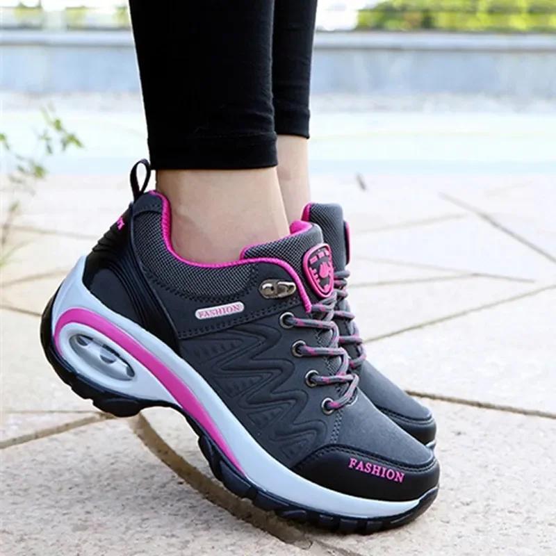 Women's Shoes Lace Up Casual Sports Shoes Outdoor Climbing Casual Sports Shoes Comfortable Chaussure Femme Women Sneakers