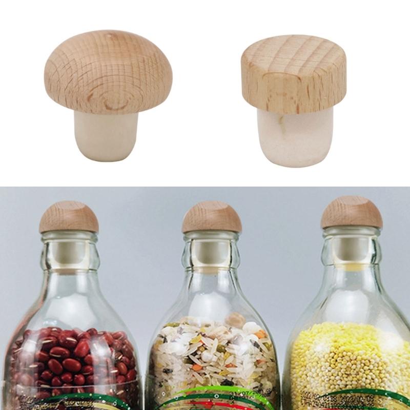 50 Pieces Wood Wine Corks Wine Stopper T Shaped Stoppers Wine Bottle Stopper Wood Material Perfect Gift for Wine Lovers