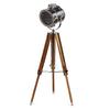 140.97 Cm Columbia Wooden Tripod Spot Light Floor Lamp In Silver Finish for Livingroom, Bedroom, Diningroom, Office Decor
