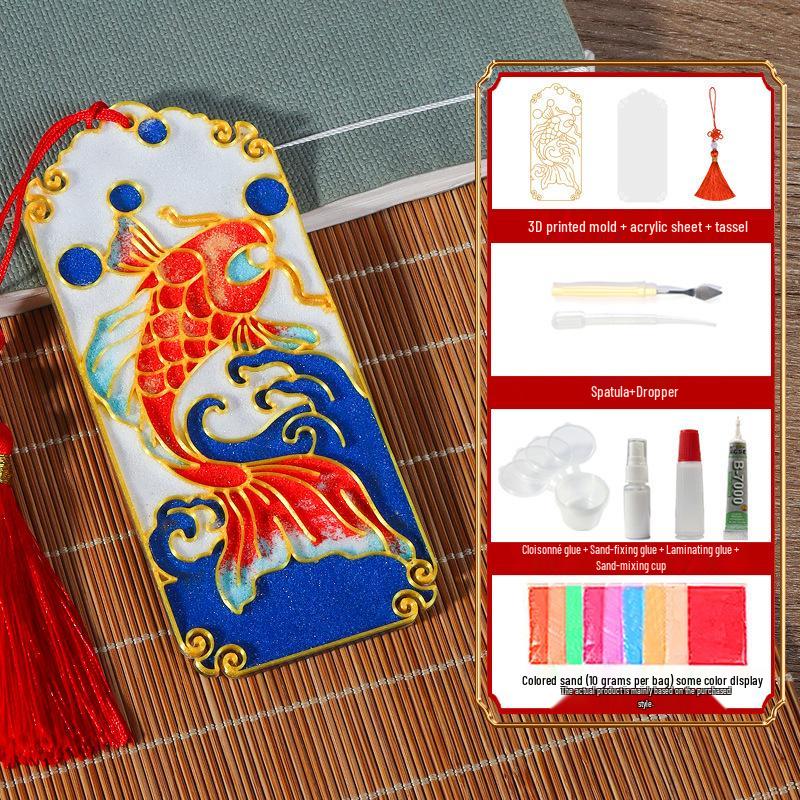 Cloisonné Enamel Bookmark Kit - Jingtai Blue Mid-Autumn Craft Activity