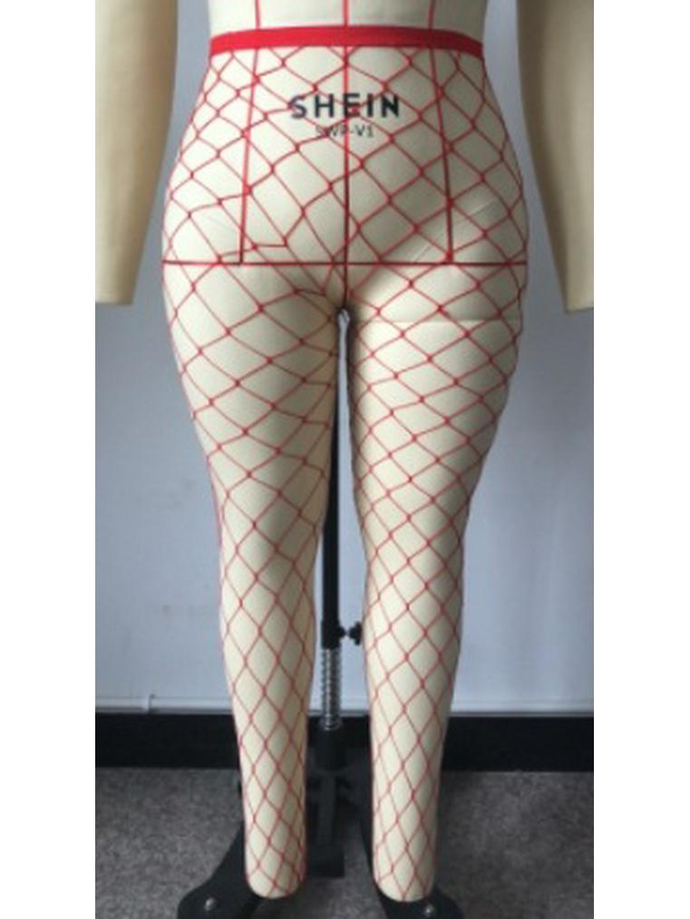 Plus Size Open Crotch Fishnet Stockings - Sexy Mesh Lingerie in Large, Medium, and Small Sizes