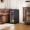18-Bottle Narrow Wine Fridge, with Lights - Black