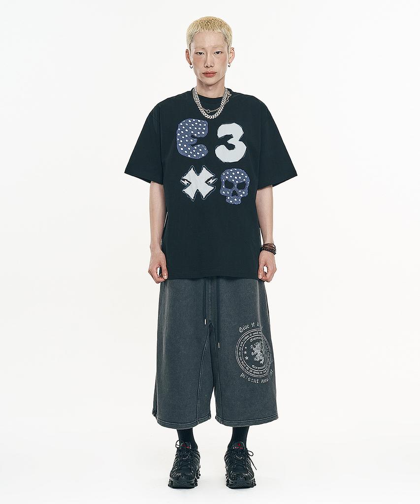 EASY NO EASY Big Emblem Bermuda Sweatpants - Navy