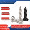 Carbon Steel Nickel-Plated Phillips Pan Head Self-Tapping Screws - BA2.3M2.6M3, Sizes 5/6/8, Black Finish