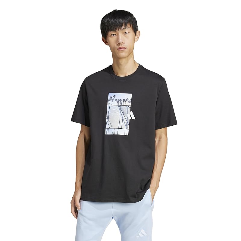 

[Adidas] short sleeve LENS T-shirt KPJ55 men s black (JJ3925) J/S