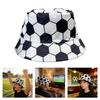 Soccer Themed Bucket Hat Light Weight Breathable Polyester Fisherman Cap For Running Cycling Football Outdoor Sports