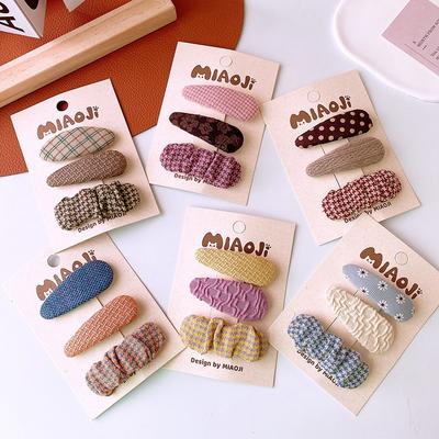 Winter Korean Fashion Cloth Hairpins Women Girls Hair Clips Pin Barrettes Accessories Hairgrips Headdress Headwear Ornament