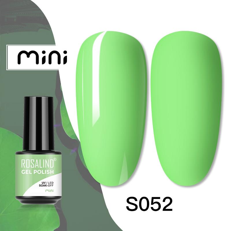 ROSALIND Mini Pure Color Gel 80 Colors Nail Polish Soak Off UV LED Gel Polish Varnish Lacquer Semi Permanent Base Top Coat For Nail Art Design