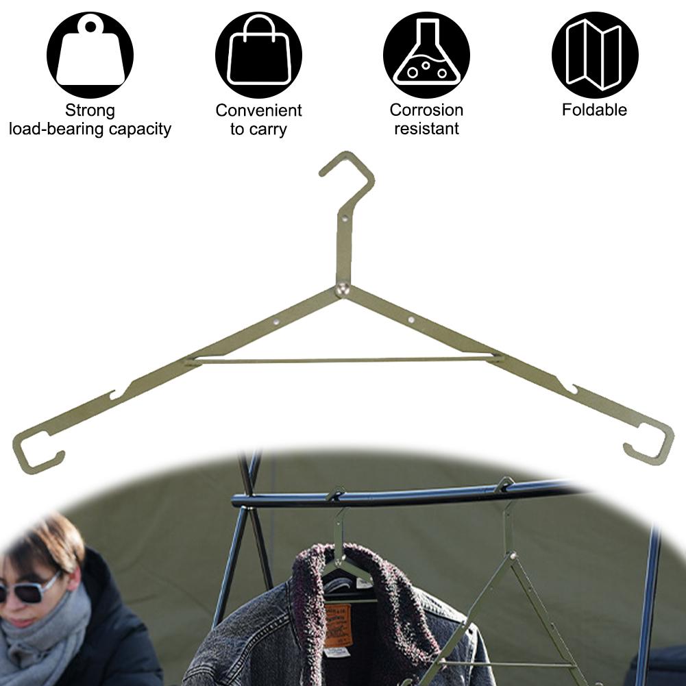 Outdoor Camping Folding Hanger Multifunctional Foldable Travel Hanger Portable Storage Rack Travel Accessories
