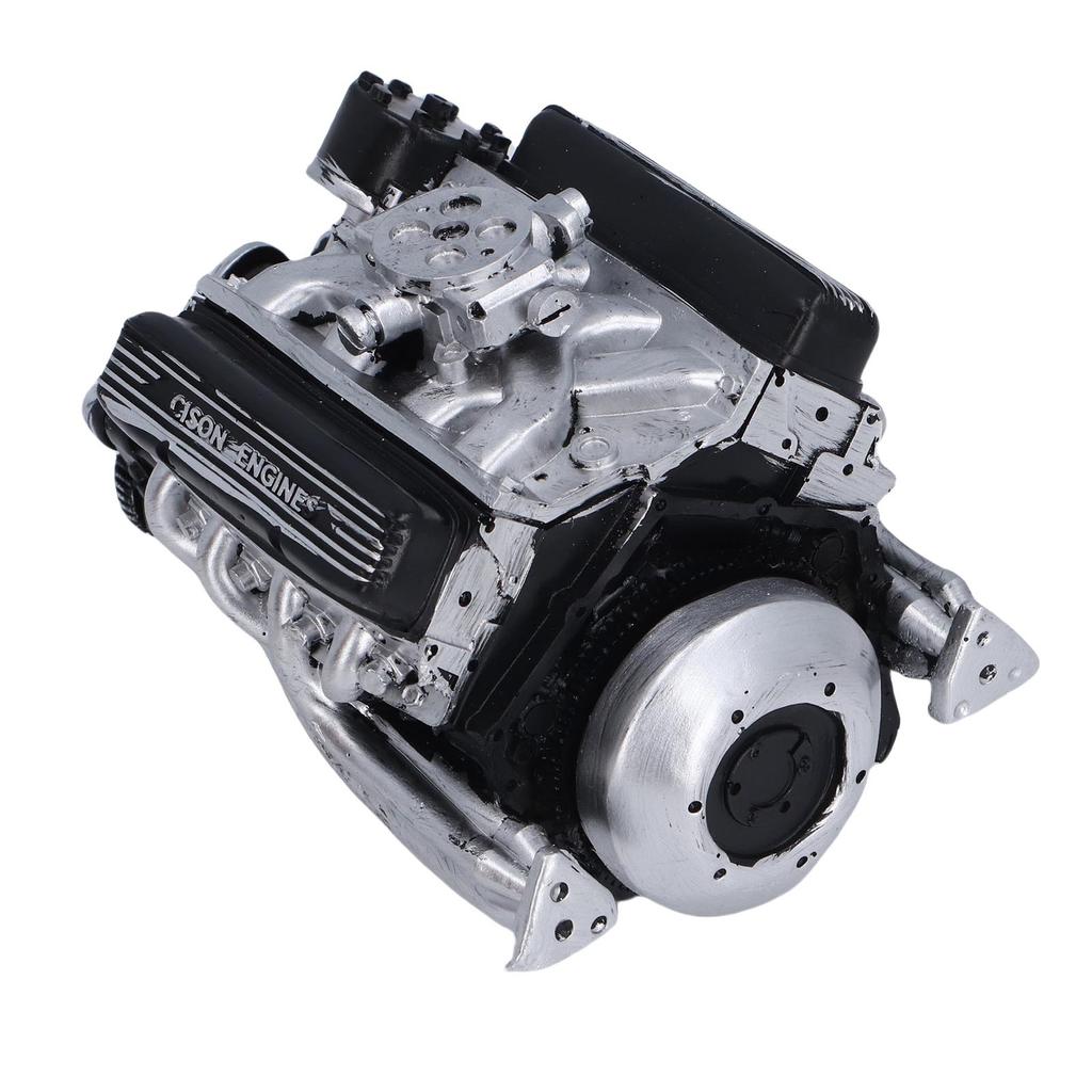V8 Engine Building Resin V8 Car Engine Model Desktop Display Ornament Home Decoration for Teens Adults