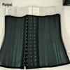 Matte Latex Waist Trainer: 25 Steel Bones, Tummy Control Sports Shapewear