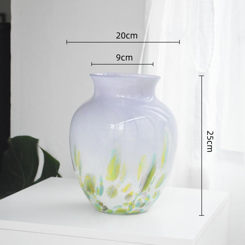 

Glass Vase Gradient Pattern Flower Arrangement Accessories Hydroponics Terrarium Glass Flowerpot Home Decoration Accessories