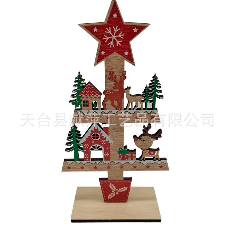 2024 Wooden Christmas Tree Desktop & Hanging Ornaments
