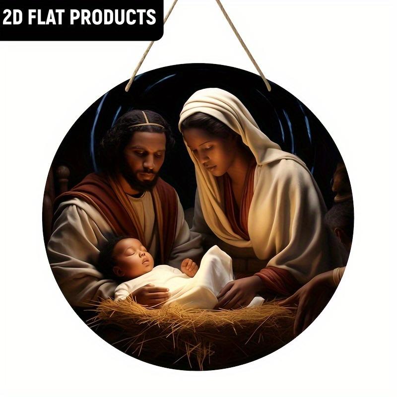 

Деревянное настенное украшение в виде классической сцены - декоративная табличка «Святое семейство» для двери, стены, дома, комнаты, фермерского дома, улицы, магазина, гаража, бара, сада 1pc