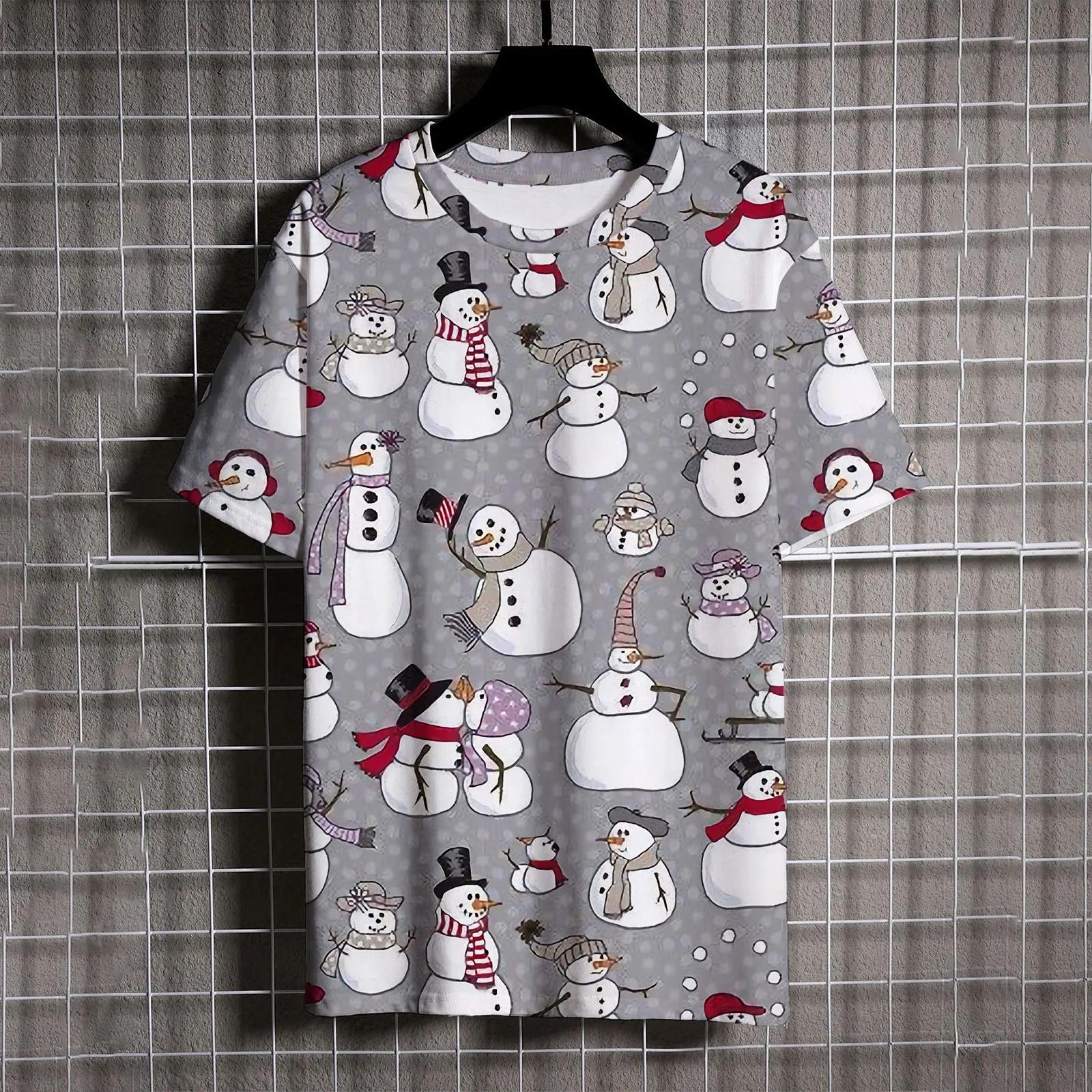 

Мужская футболка с принтом рождественской елки, повседневная, с круглым вырезом, с коротким рукавом, свободные топы, новогодняя одежда для детей, рождественская футболка Harajuku для мальчиков и девочек L