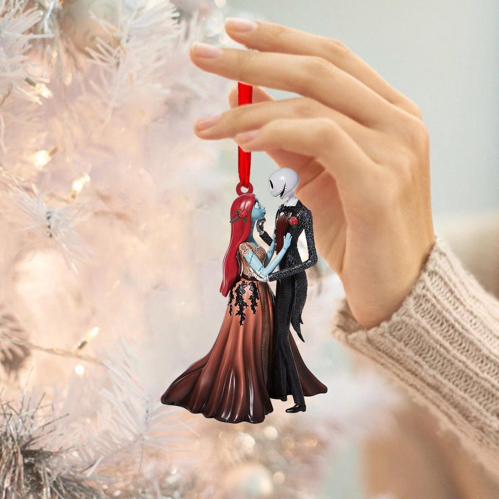 Nightmare Before Xmas Jack Sally Christmas Tree Pendent Car Decor Gift