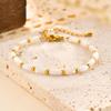 Fashion Jewelry Women'S Stainless Steel White Shell Beaded Bracelet Gold Accessories Jewelry 2446