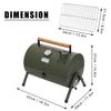 Red / Green Portable BBQ Grill Thickened Charcoal Barbecue Stove Pit Patio Yard Meat Cooker Set for Camping Picnic Outdoor