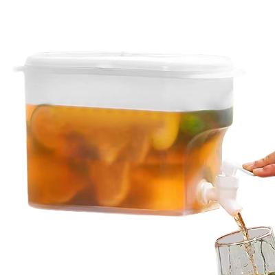 2.8L Refrigerator Beverage Container Large Capacity Cold Kettle With Faucet Fruit Drink Dispenser Beverage Container For Kitchen