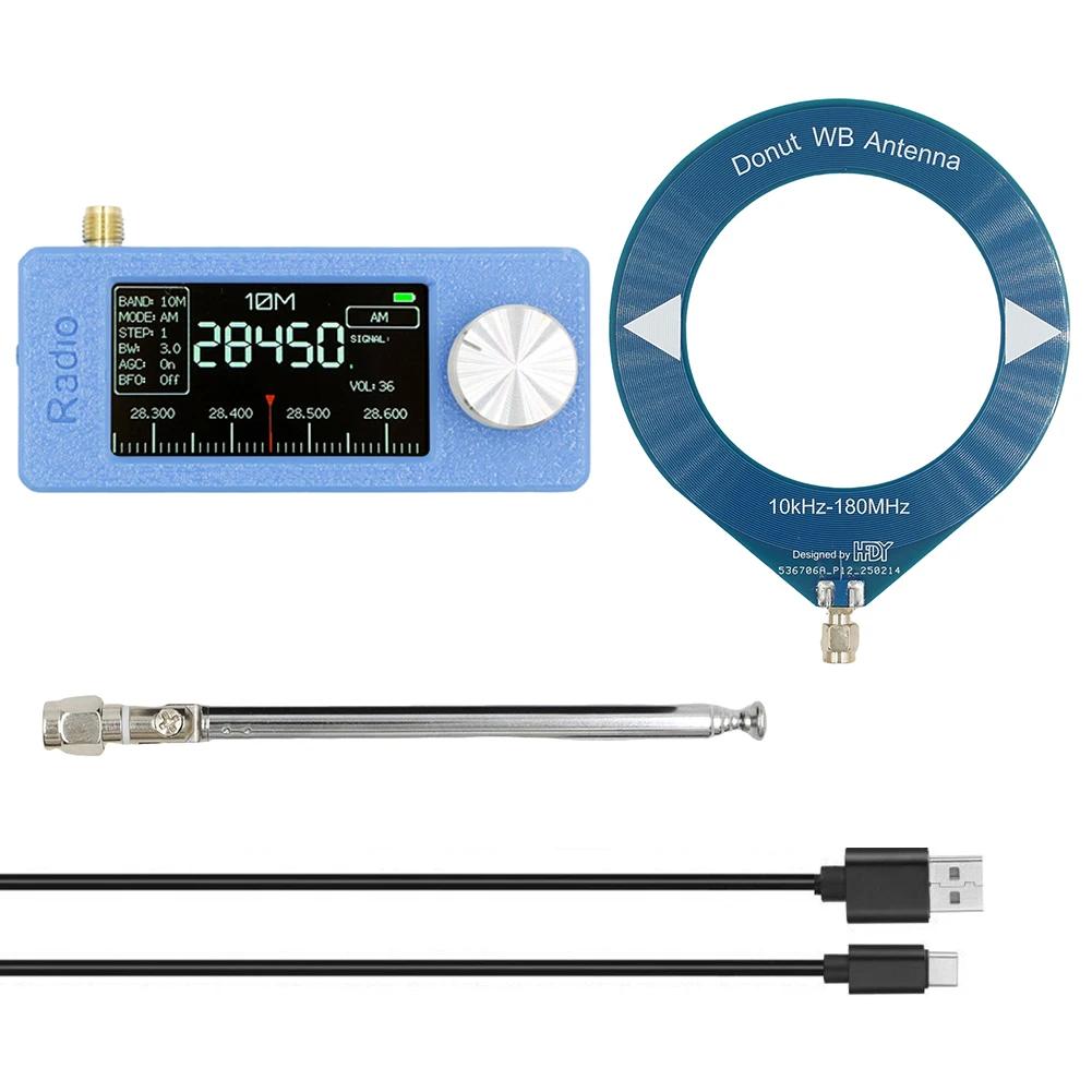 SI4732 0.5-108mhz Portable Radio LSB USB AM FM FM/AM Radio 1.9inch IPS Screen All Band Radio Receiver HF SW MW VHF Radio