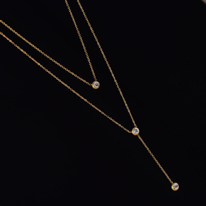 Mori-Style Minimalist Double-Layer Necklace: Trendy Influencer Collarbone Chain, Super Fairy Niche Design Choker for Women