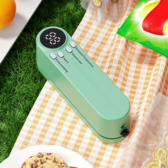 Mini Wireless Vacuum Sealer Portable Handheld 60kpa Strong Suction Fast Seal USB Rechargeable Food Sealing Machine