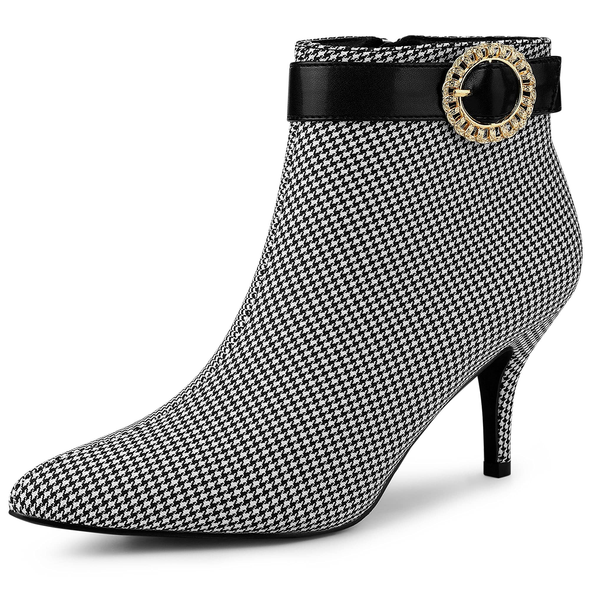 

Allegra K Женские сетчатые ботильоны на шпильке, Черные, Размер 28.0 см