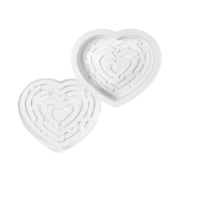 

Силиконовые формы для лабиринта в виде сердца, для приготовления муссов, формы для торта, инструмент для украшения выпечки, для приготовления шоколада, мастики, десерта 1