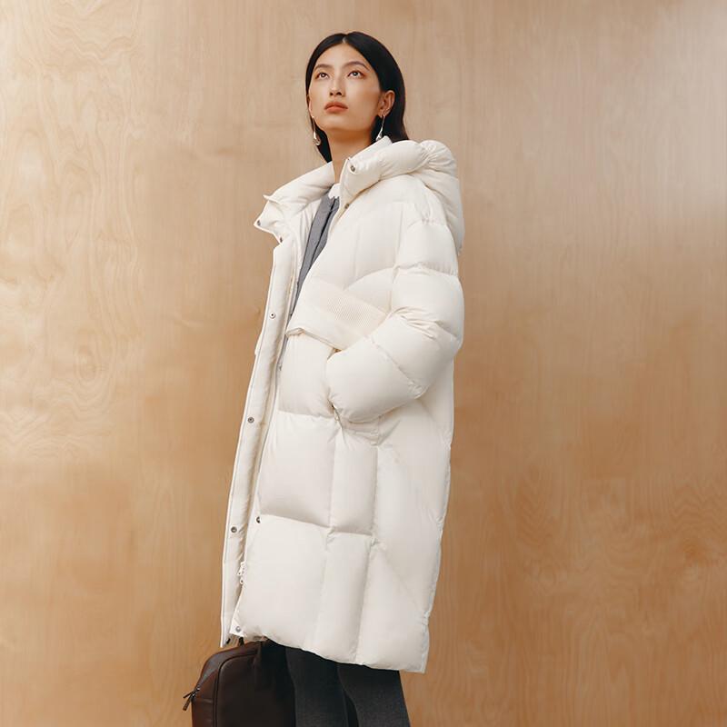 Aoliy Women's 2025 Winter Mid-Length Puffy Down Jacket