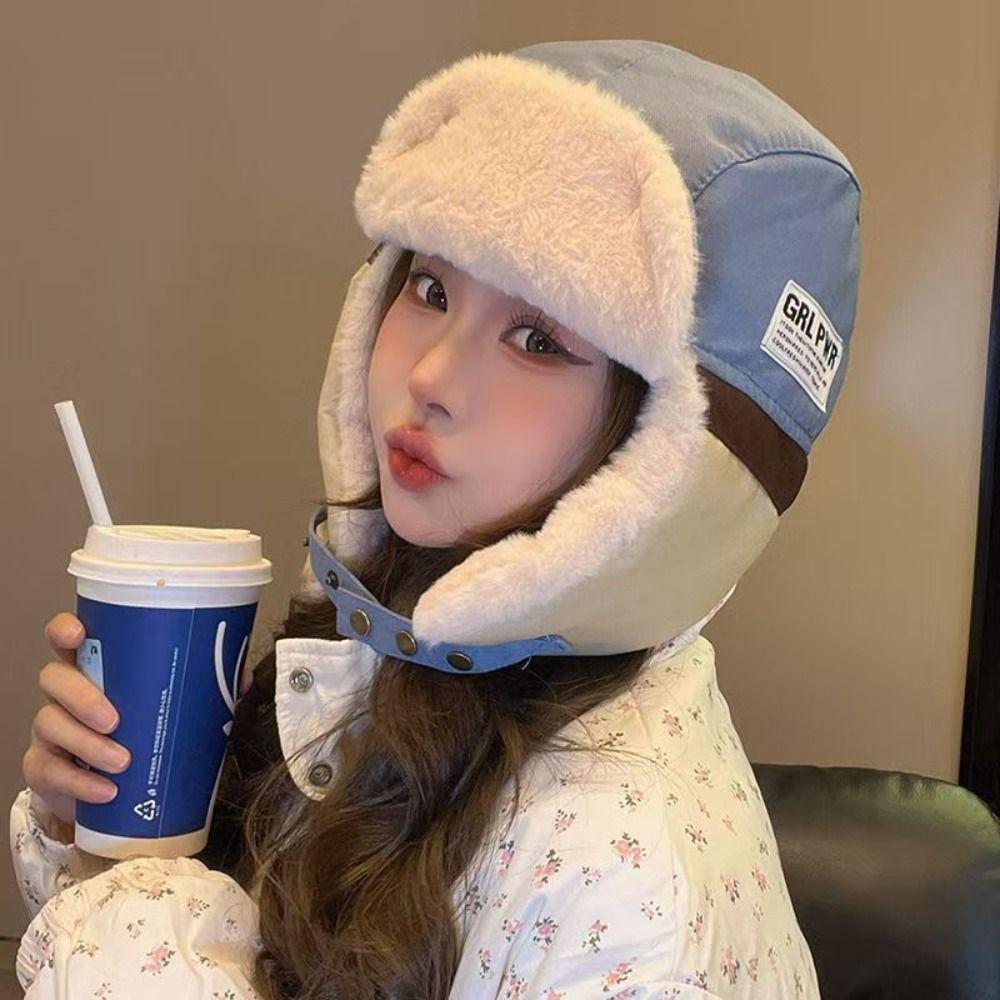 Windproof Winter Cap Thermal Bomber Hat All-Match Ear Protection Hat Traveling
