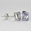 Natural Blue Sapphire Earring 10.60 Ct 925 Sterling Silver 8x6 Mm Pair September Birthday Birthstone