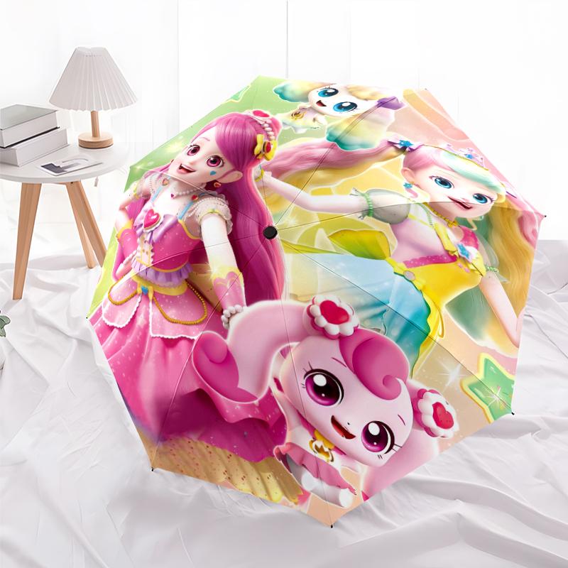 1pc Catch Teenieping Magic Sweethear (3) Umbrella, Sun Protection, And UV Shielding. It Has Eight Sturdy Ribs for Outdoor Use And Perfect Gift