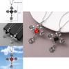 Gothic Heart Cross Pendant Necklace With Alloy Dark Theme For Men And Women