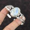 Blue Scheelite Bangle 925 Sterling Silver Cuff Bracelet Original Gemstone Bangle Handmade Jewelry Adjustable Bangle Stylish Jewelry For Gift
