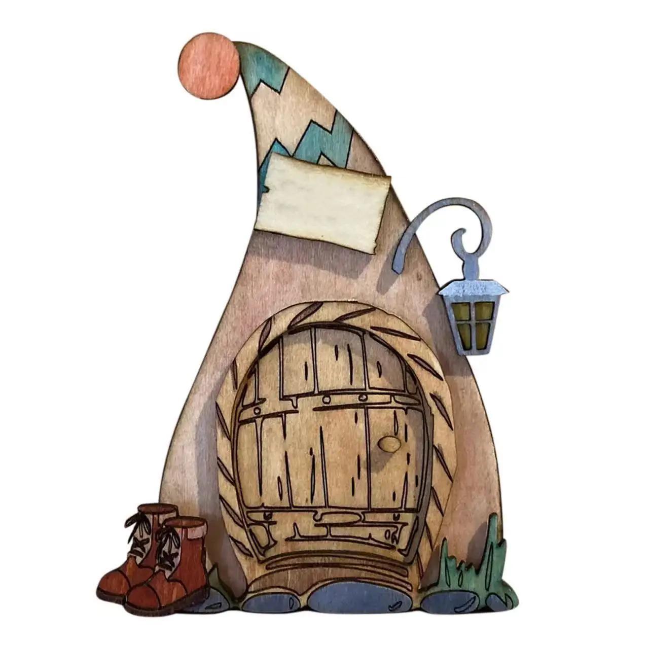 

1 шт. Мультяшная деревянная мини-дверь для самостоятельной сборки, сказочные ворота, дверное украшение, украшение для сада, двора, дверь феи, эльфа, поделки, орнаменты 1