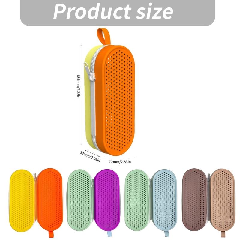 Silicone Swim Goggles Case With Ventilation Hole Sunglasses Bag For Diving Surfing And Beach Vacation Storage