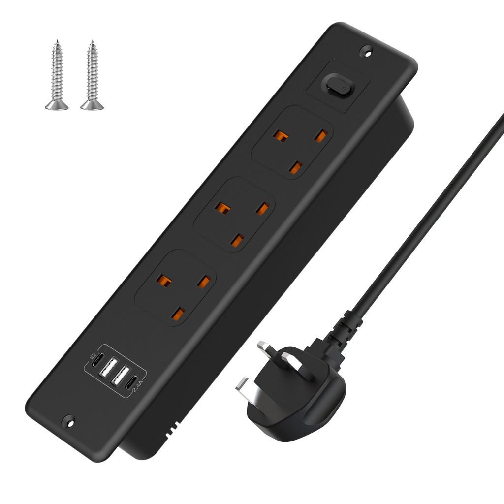 Electric Hidden Outlets Household Appliances Concealed Socket Plug Built-in Desktop Socket AC110 250V Extension Power Strip