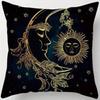 Moon Sun  Mystical Mandala Pattern Pillows Pattern Cushion Cover Suitable For Sofa Bedroom Car Pillow Cover