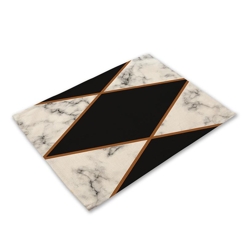 Domácí dekorace Lněné prostírání na jídelní stůl Luxusní severský geometrický vzor Kuchyňská podložka 40x30cm Podložky pod hrnky Podložky pod misky Podložka pod šálek