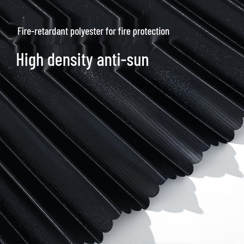 Car Window Sunshade with Sliding Rail and Heat Insulation