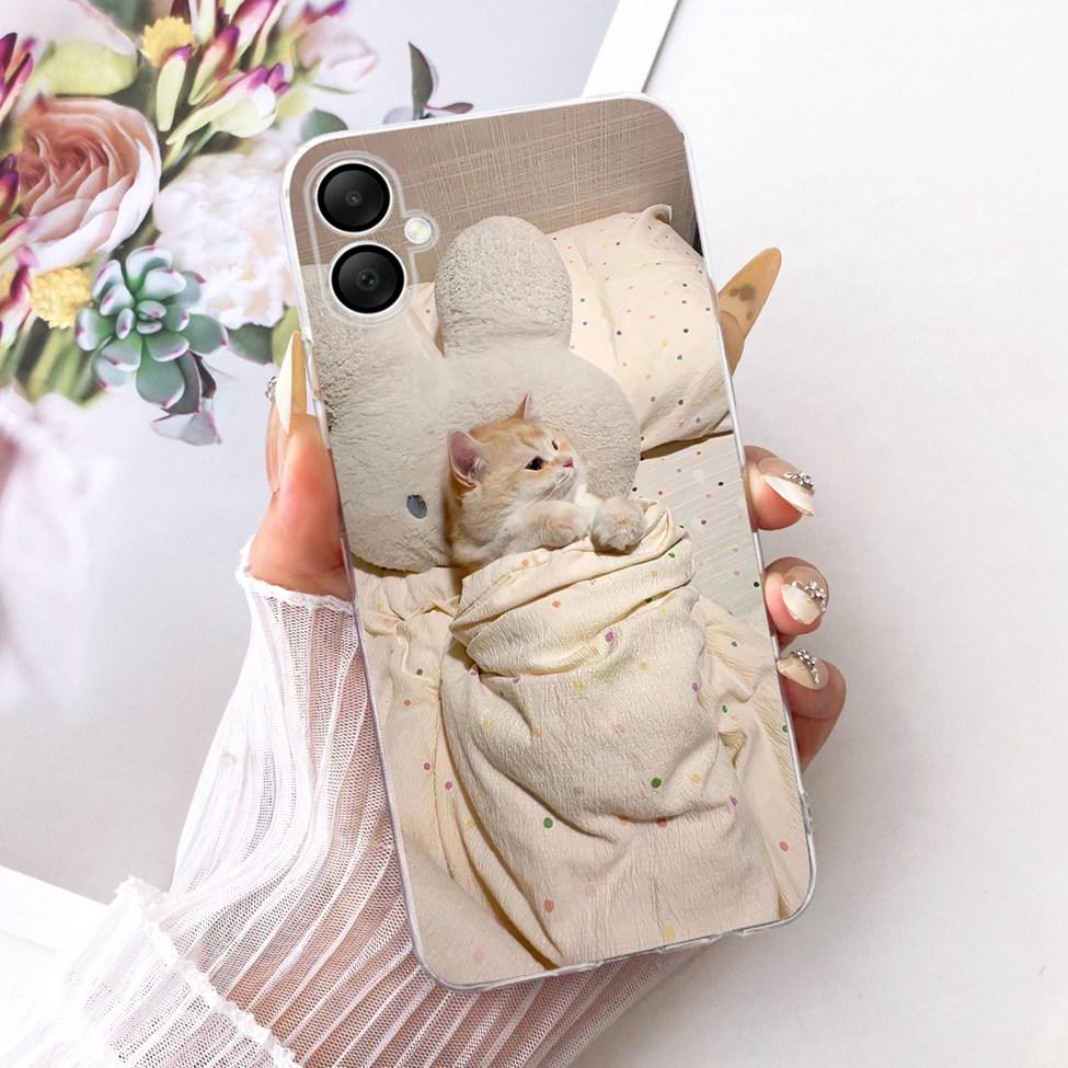 Clear Cover For Samsung Galaxy A06 4G Case Cute Cat Fashion Cool 2D Painted Casing For Samsung A06 4G SM-A065F SM-A065M