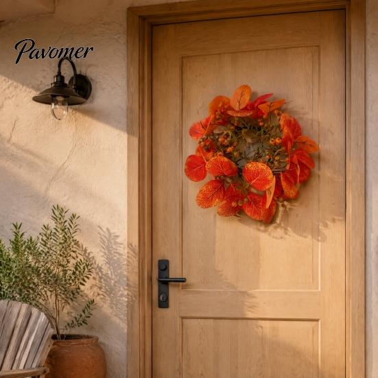 Artificial Plants for Wedding Party Fall Eucalyptus Garland, Autumn Money Leaf Vine, Faux Greenery Fake Flowers Home Decoration Thanksgiving Harvest,