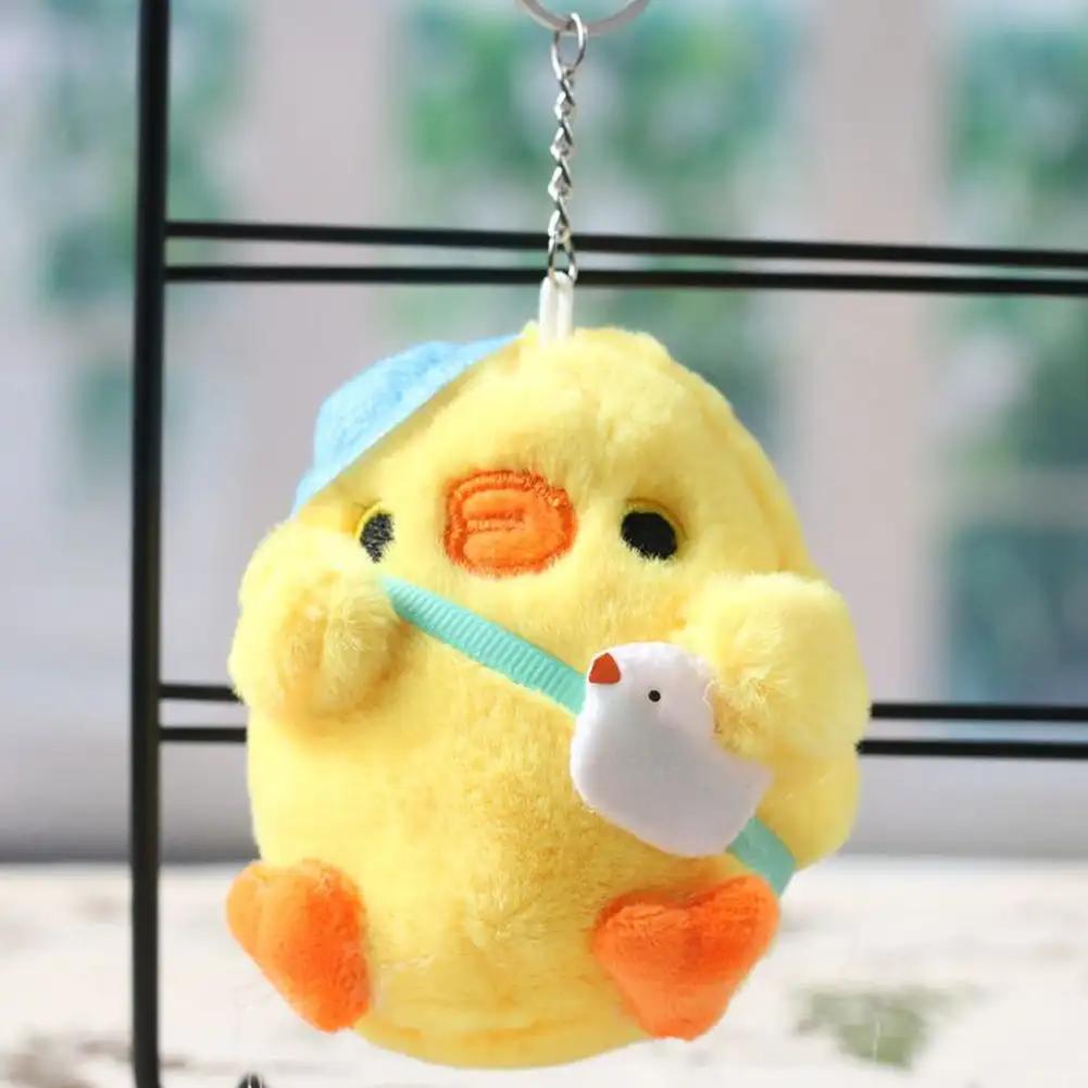 10cm Cute Chicken Plush Toys Key Chain Bag Pendant Cute Chick Doll for Kids Children Birthday Christmas Gifts Toys