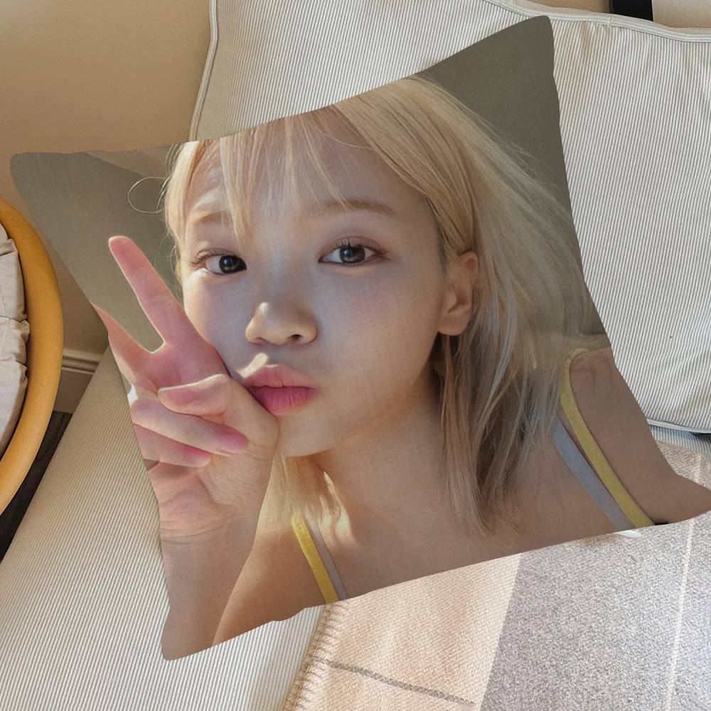 Singer C-Chaewon L-LesserafimS-S   Pillow Gifts Home Office Furnishings Bedroom Sofa Car Cushion Cover case 45x45cm
