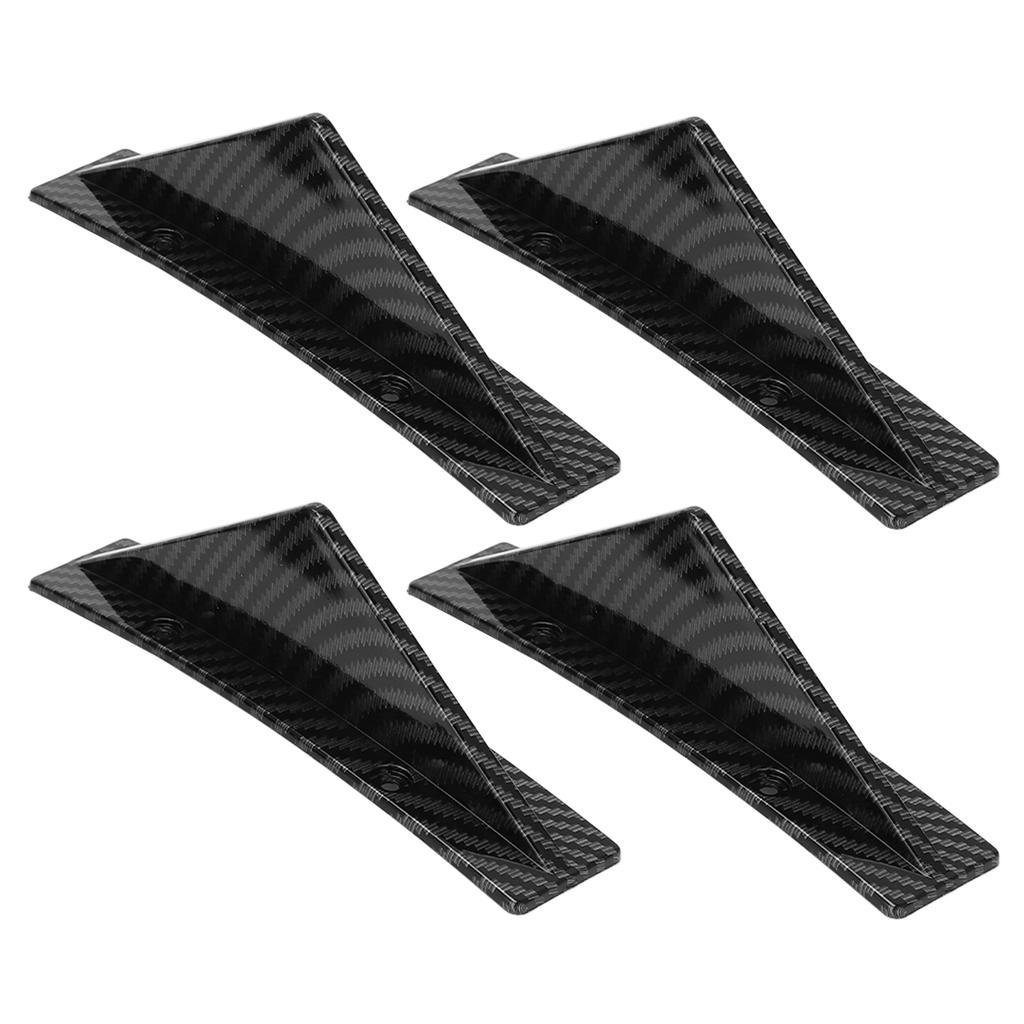 Car Rear Lower Bumper Diffuser Carbon Fiber Style Curved Universal Automobile Modification